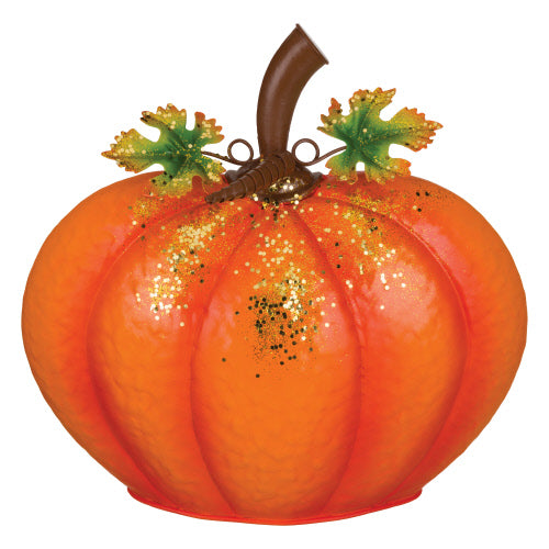 Gilded Pumpkin Decor - Orange