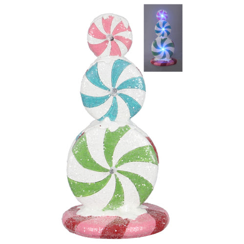 Resin Peppermint Candy with LED Lights