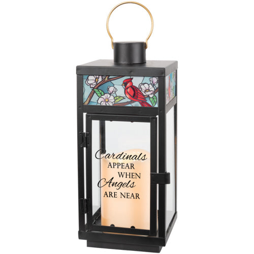 Lantern with factory Stained Glass Cardinal