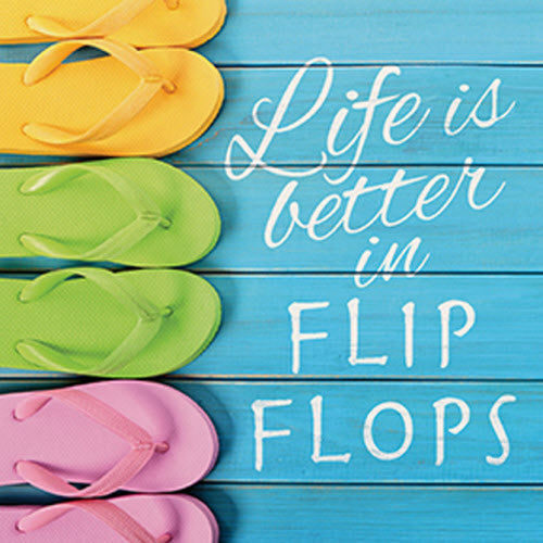 Life Is Better In Flip Flops Square House Coaster