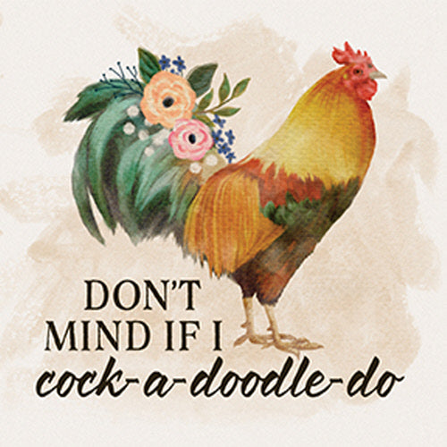 Cock-A-Doodle-Do Square House Coaster