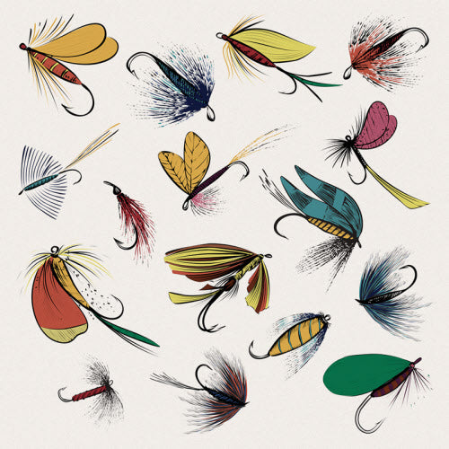 Fly Fishing Square House Coaster