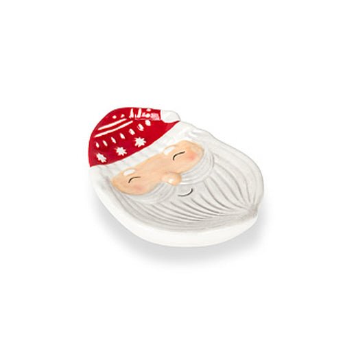 Santa Face Mini Treat Plate-4.5
