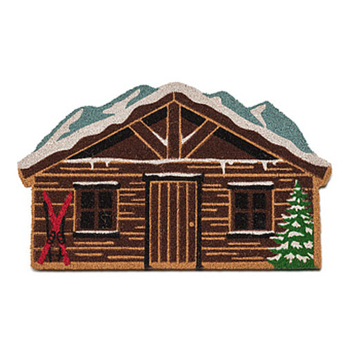 Ski Chalet Shaped Doormat-18x30