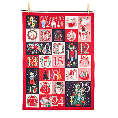 Christmas Advent Kitchen Towel-20x28"L