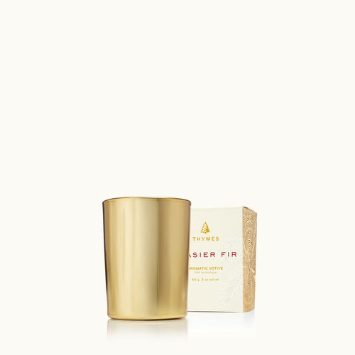 Frasier Fir Gilded Gold Votive Candle 2oz
