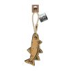 Natural Leather Trout Tug Dog Toy