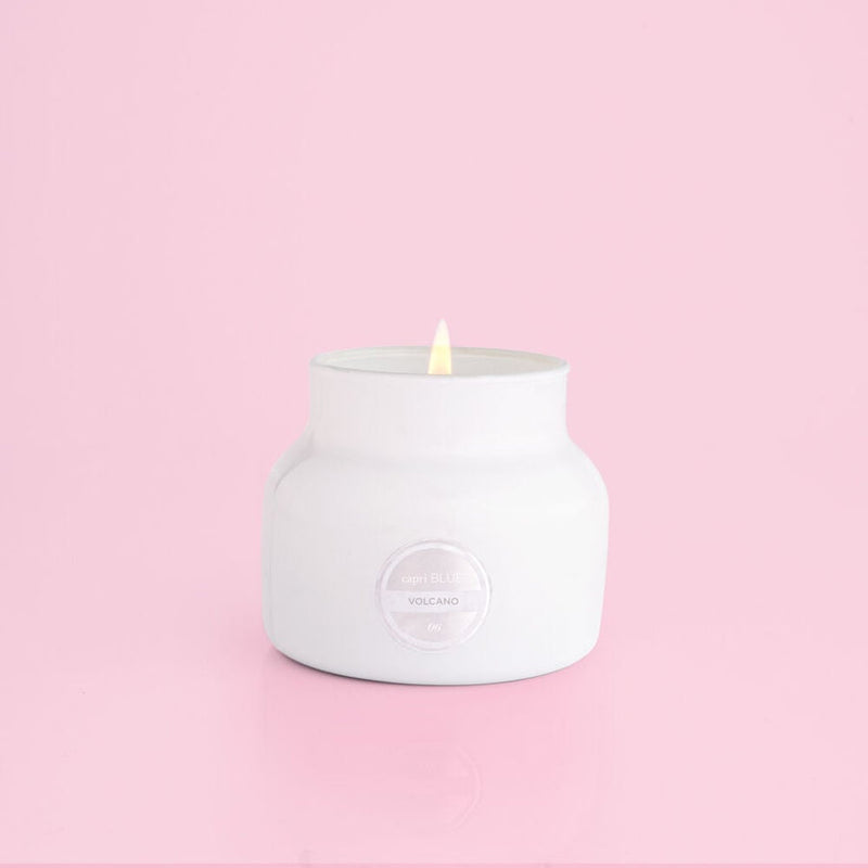 Volcano White Petite Candle, 8 oz