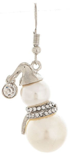 Pearl Snowman Earring