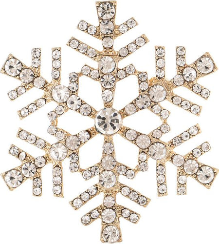 Gold Sparkle Snowflake Pin