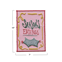 Handmade Paper & Embroidered Fabric Bound Recipe Book w/ 160 Ruled Pages