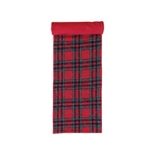 Brushed Cotton Flannel Quilted Table Runner, Red & Green Plaid