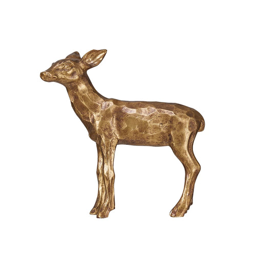 Resin Deer, Gold Finish 3-3/4