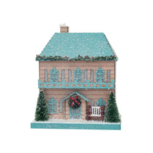 Paper House w/ LED Light, Glitter & Tinsel, Multi Color