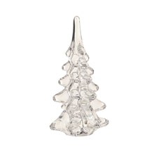 Glass Christmas Tree, Clear 4-1/2" Round x 8"H