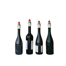 Unscented Snowman Shaped Bottle Taper Candles in Box, Set of 4