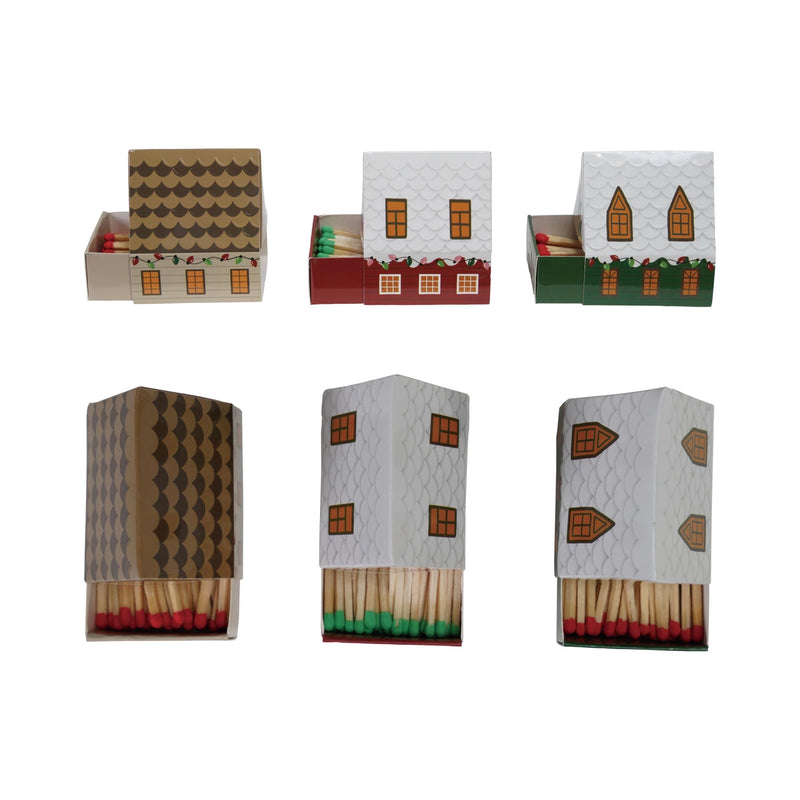 4-1/4"L Safety Matches in House Shaped Matchbox
