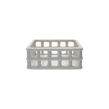 Ceramic Open Weave Napkin Holder, White (Holds 6" Square Napkin)