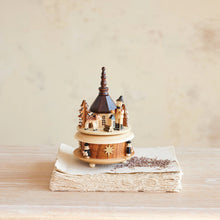 Wood Wind-Up Music Box, Plays "Oh Christmas Tree"