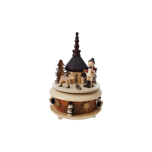 Wood Wind-Up Music Box, Plays 