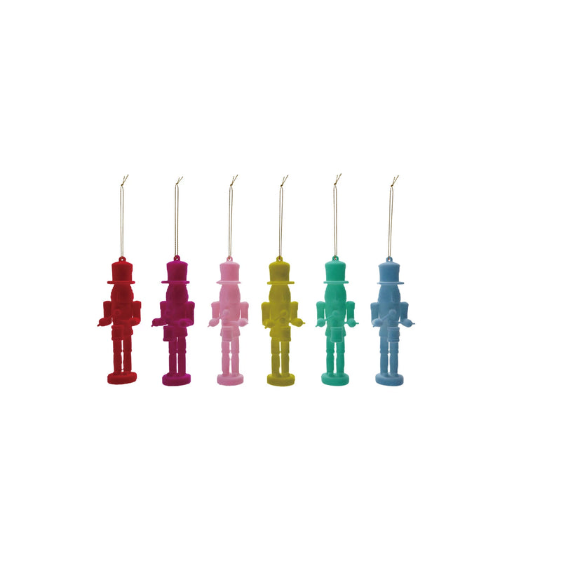5-1/4"H Flocked Plastic Soldier Ornament
