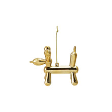 4"L Plastic Balloon Animal Ornament, Gold Finish