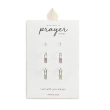 Dainty Cross Earrings Set of 3 - Silver