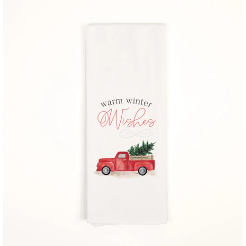 Warm Winter Wishes Tea Towel